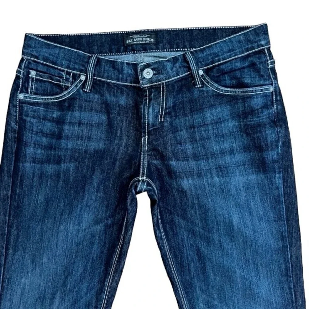 James Jeans Mid Rise Boot Cut Dry Aged Denim Size 31